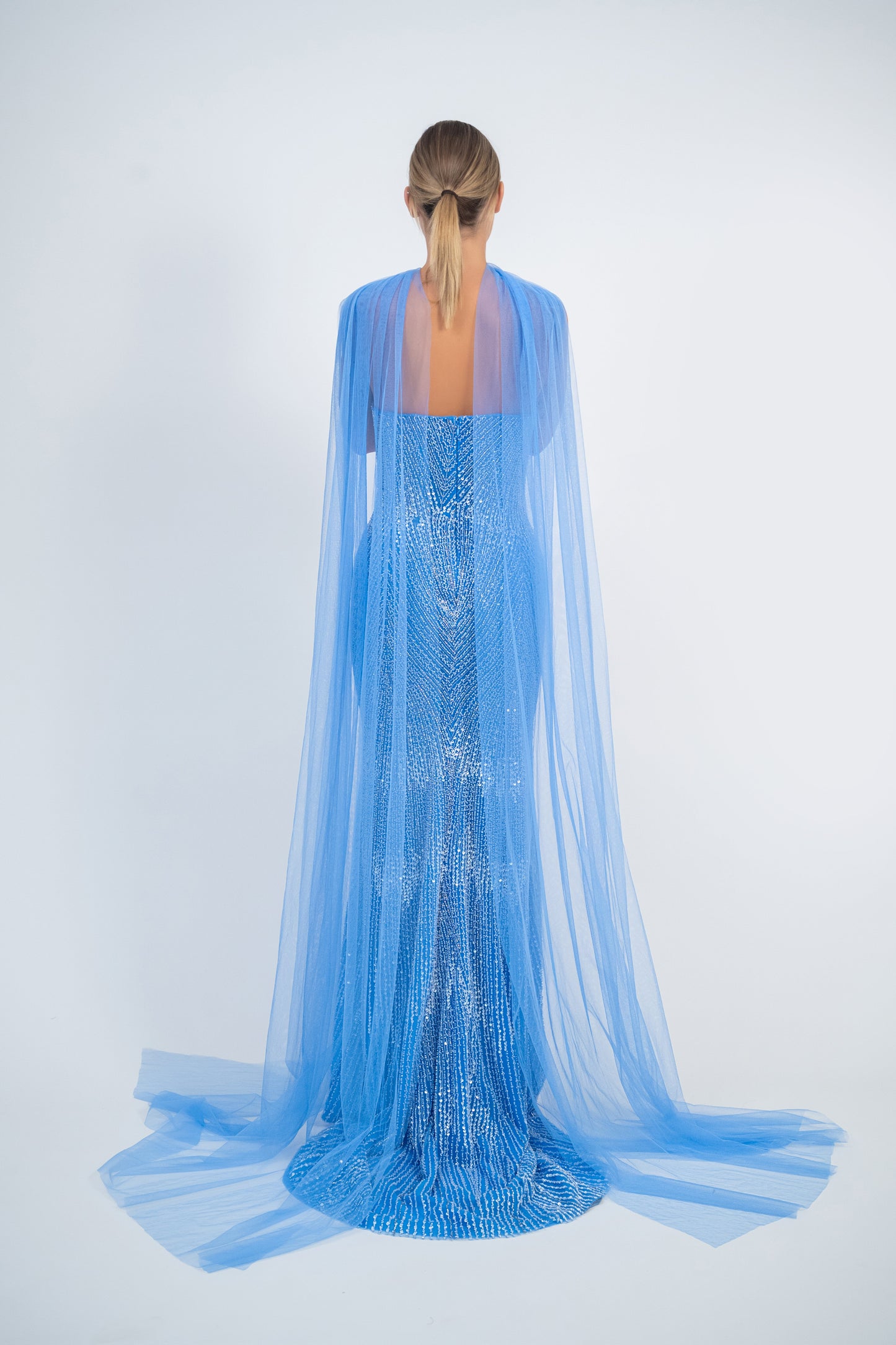 Strapless Sequin Gown