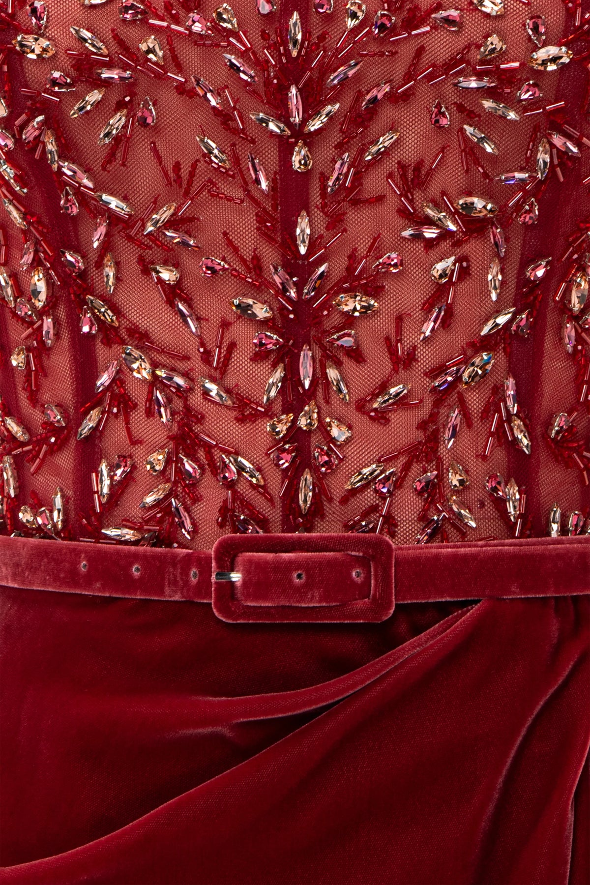 Off-Shoulder Embellished Bodice Gown