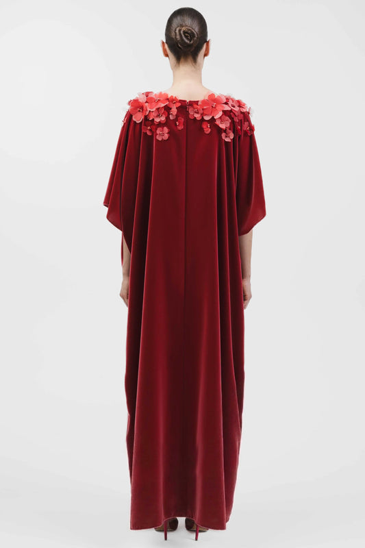 Floral-AppliquΓ© Kaftan