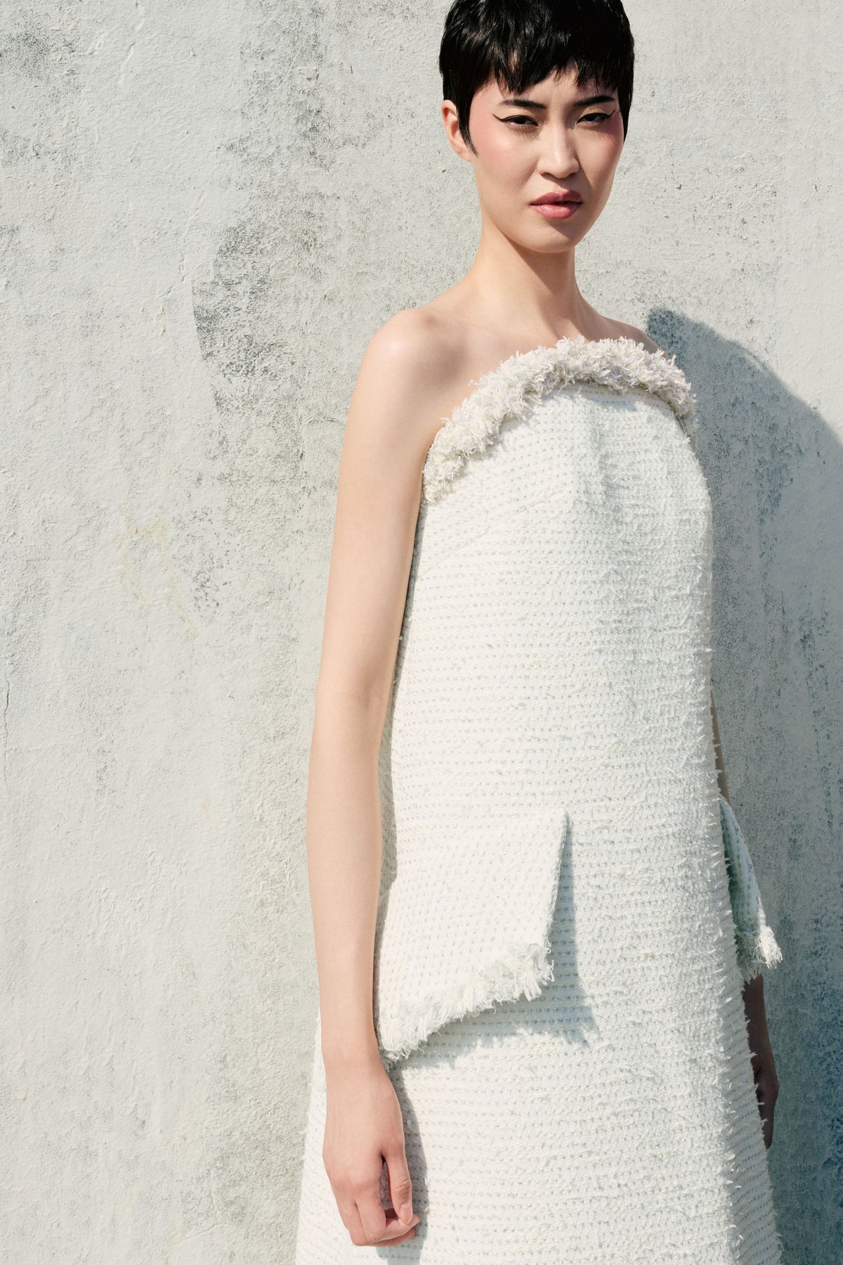 Strapless Textured Gown