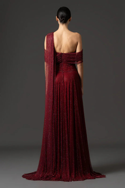 Tulle Embroidered Gown