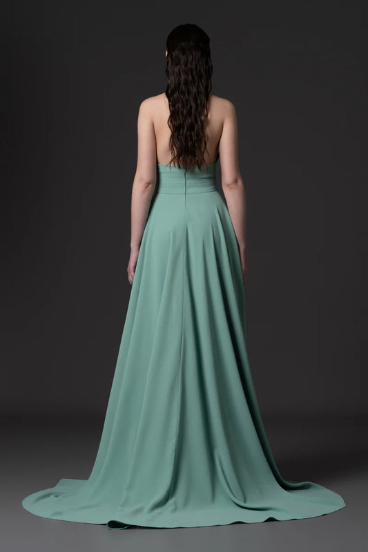 Vestido de corte en A adornado