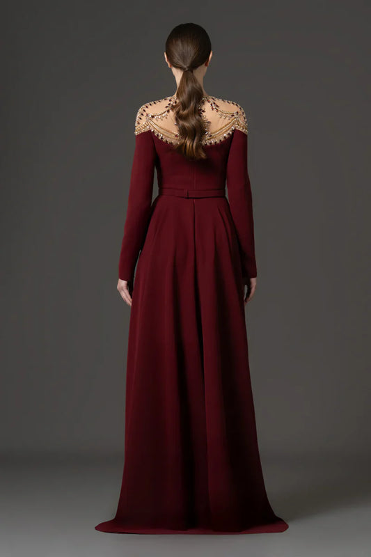 A-line Embellished Gown