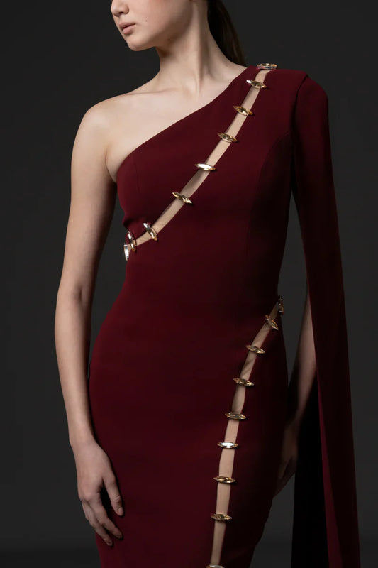 Asymmetrical Fitted Gown