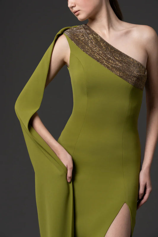 Asymmetrical Cape Dress
