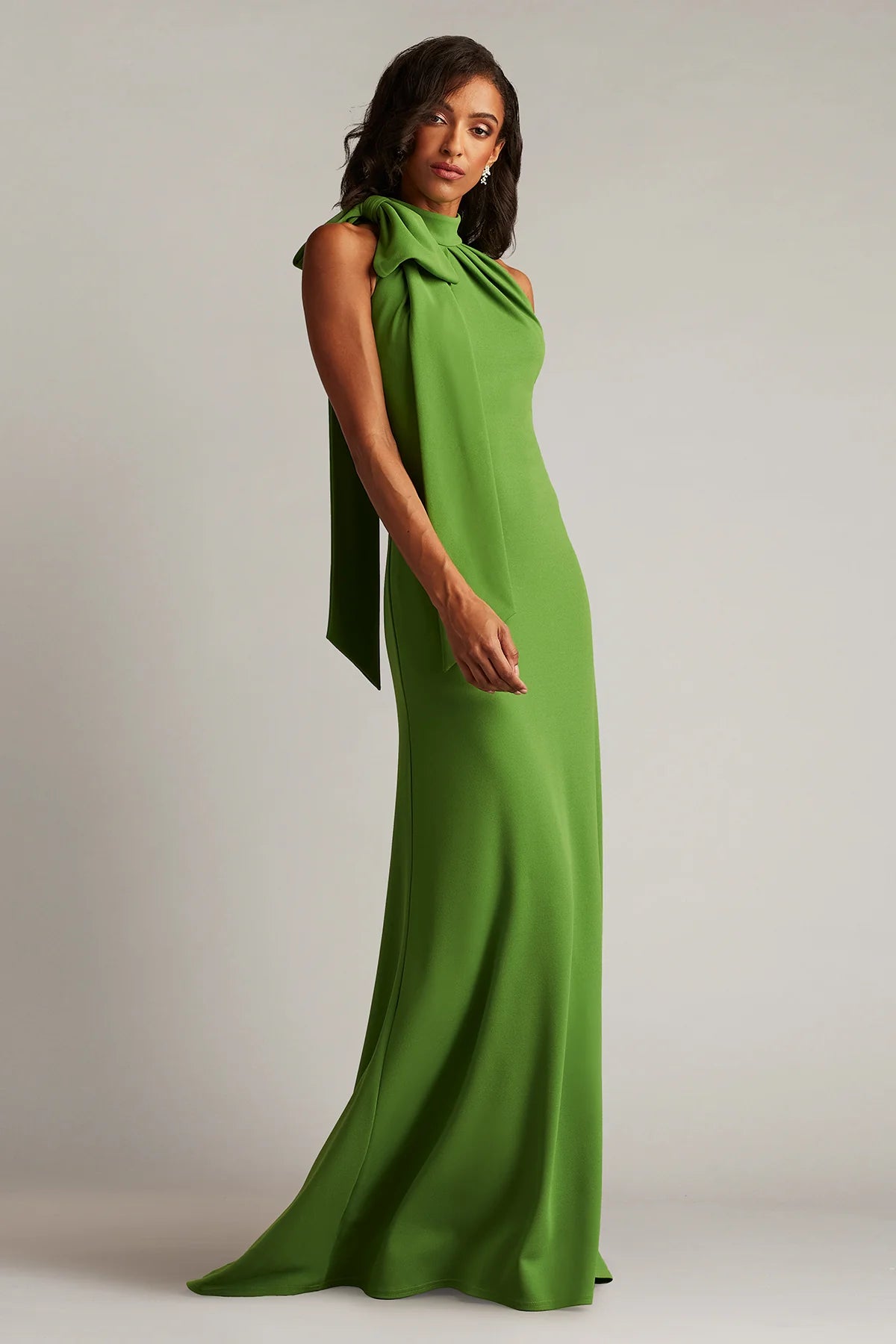 Sims Shoulder Bow Halter Gown