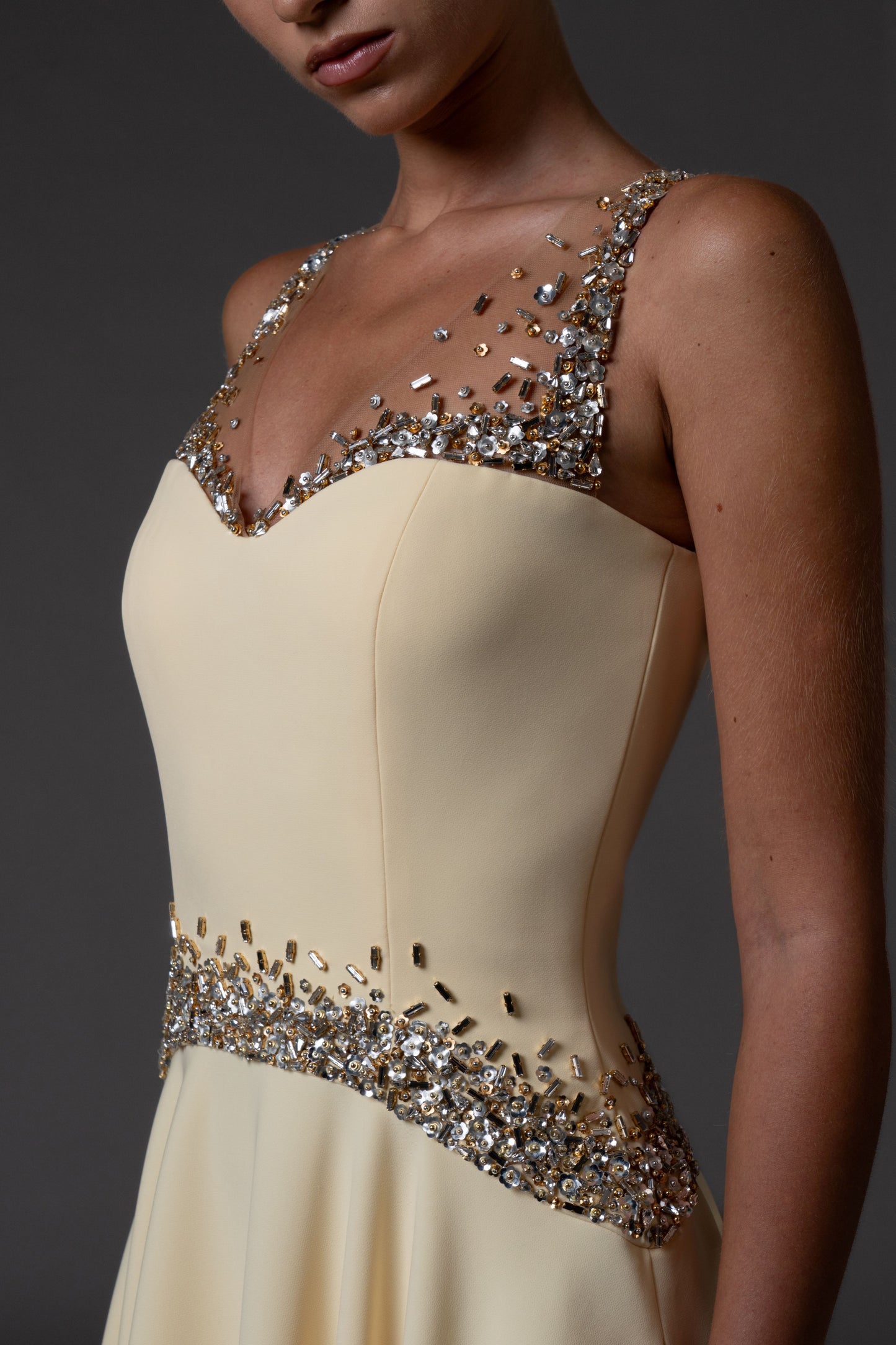 A-line Crêpe Dress