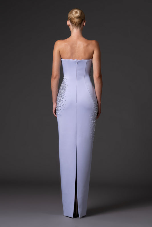 Strapless Scuba CrΓͺpe Dress