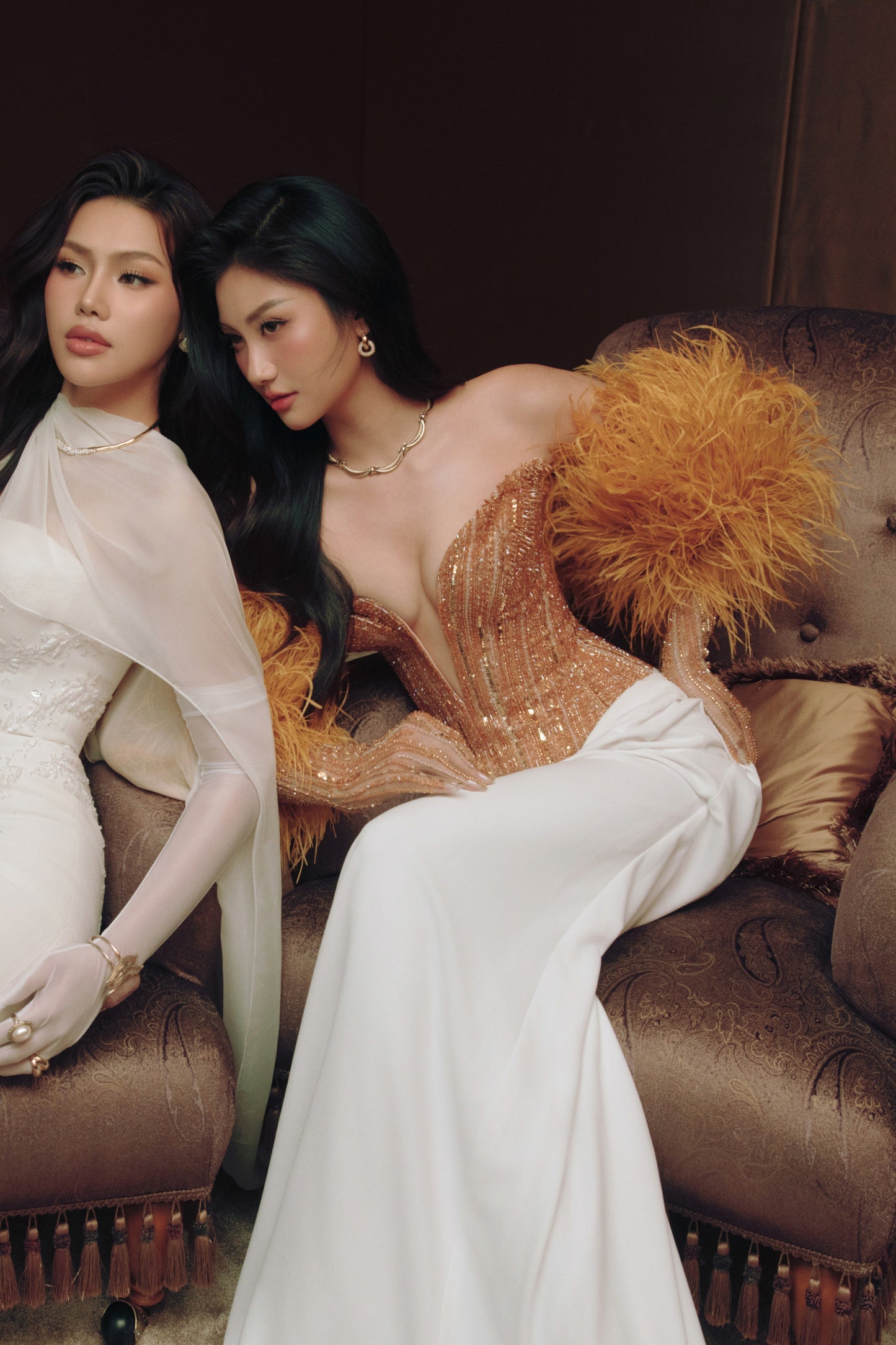 Gilded Swan Gown