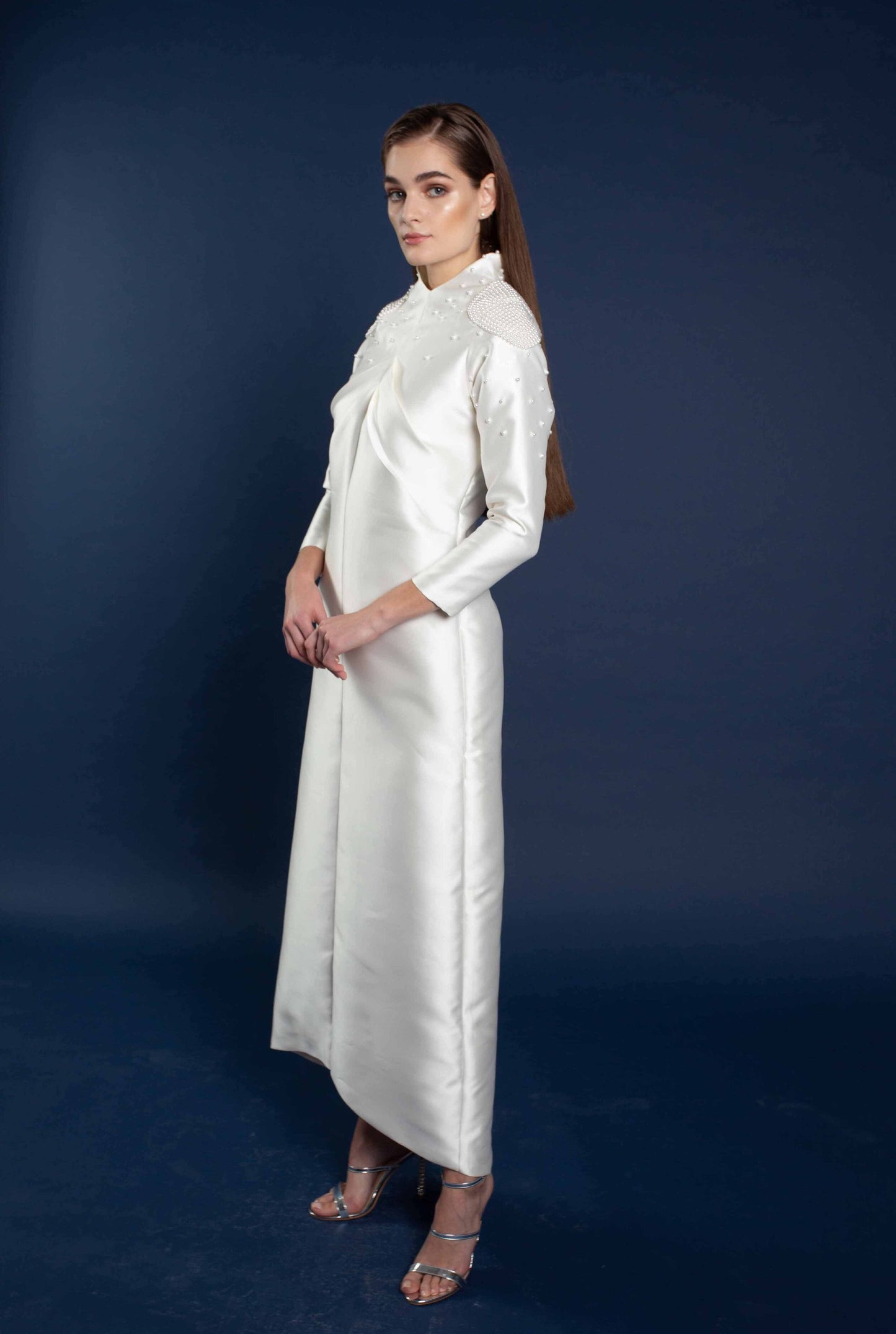 Dalia Pearl Embellished Dress