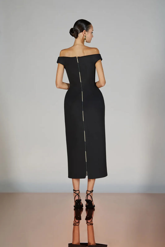 Off-Shoulder Denche Dress