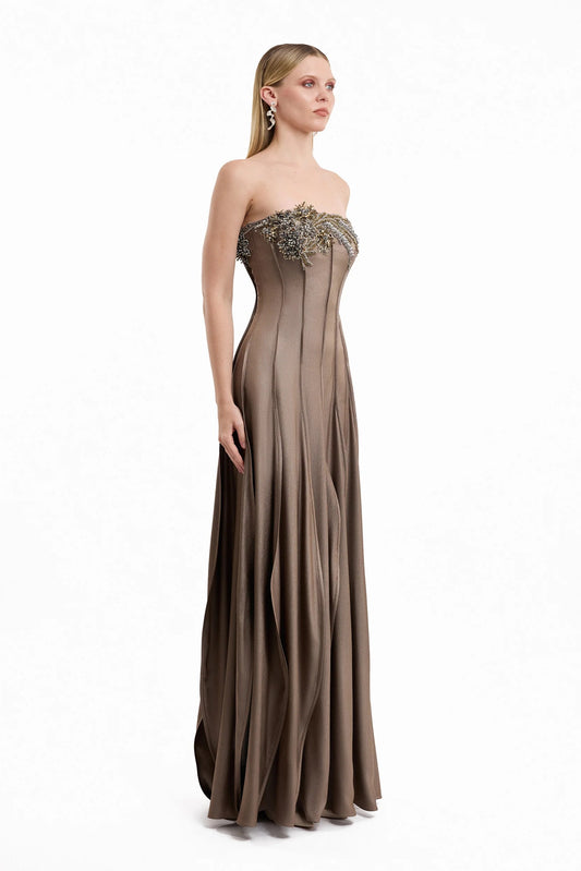 Beaded Strapless Dress