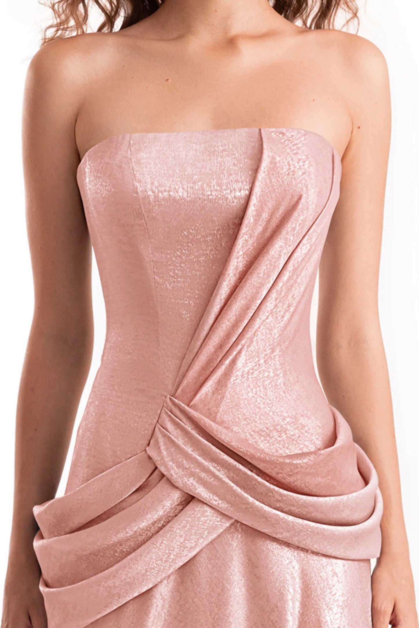 Strapless Sculpted Draped Dress