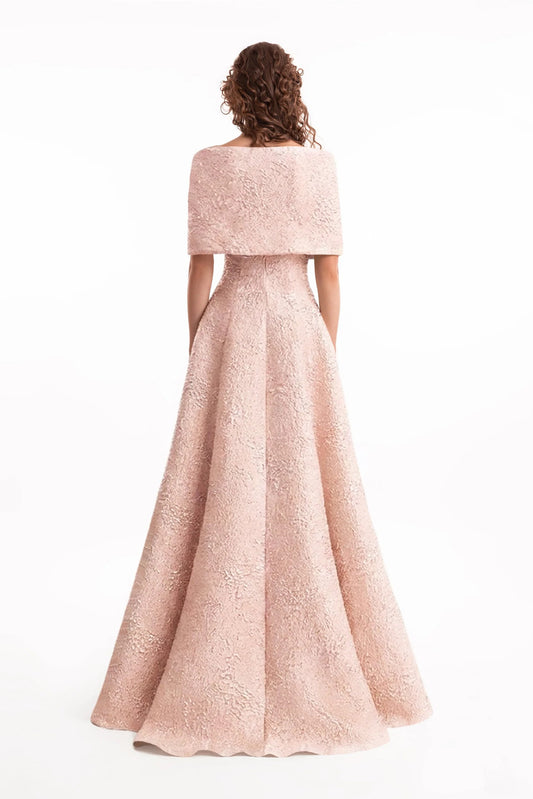 Sweetheart Off-Shoulder Jacquard Dress