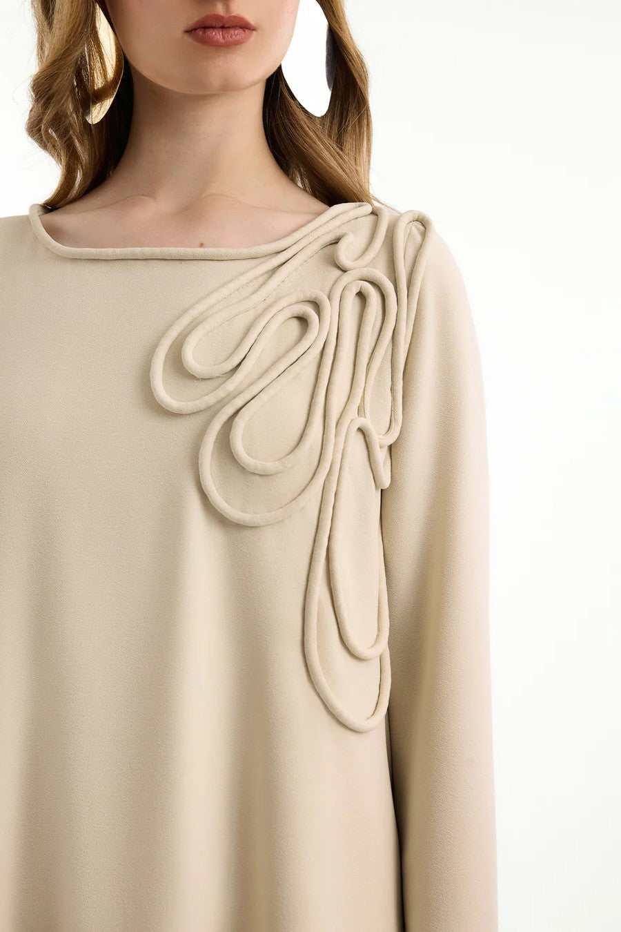 Long-Sleeve A-Line Dress