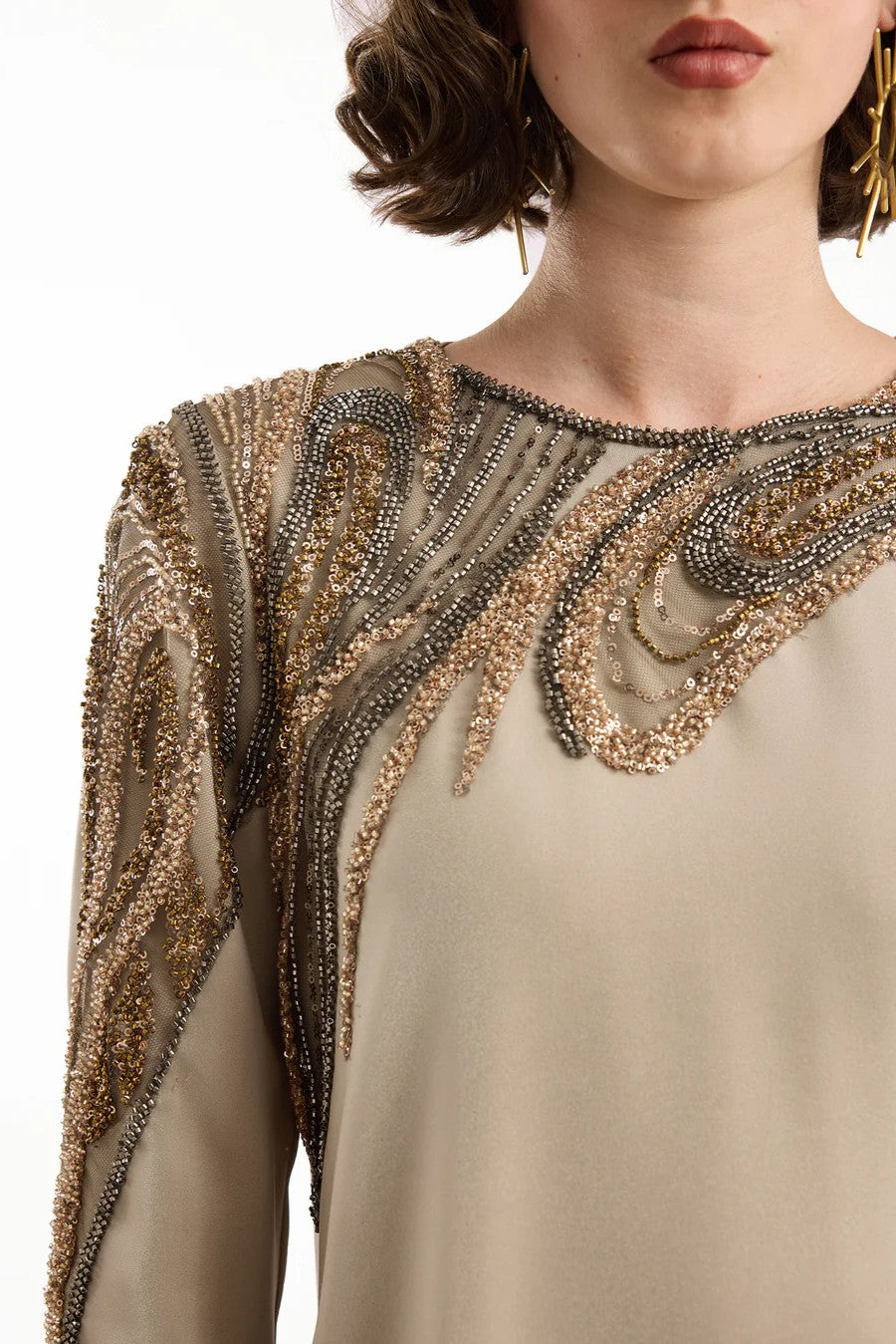 Asymmetrical Beading Dress