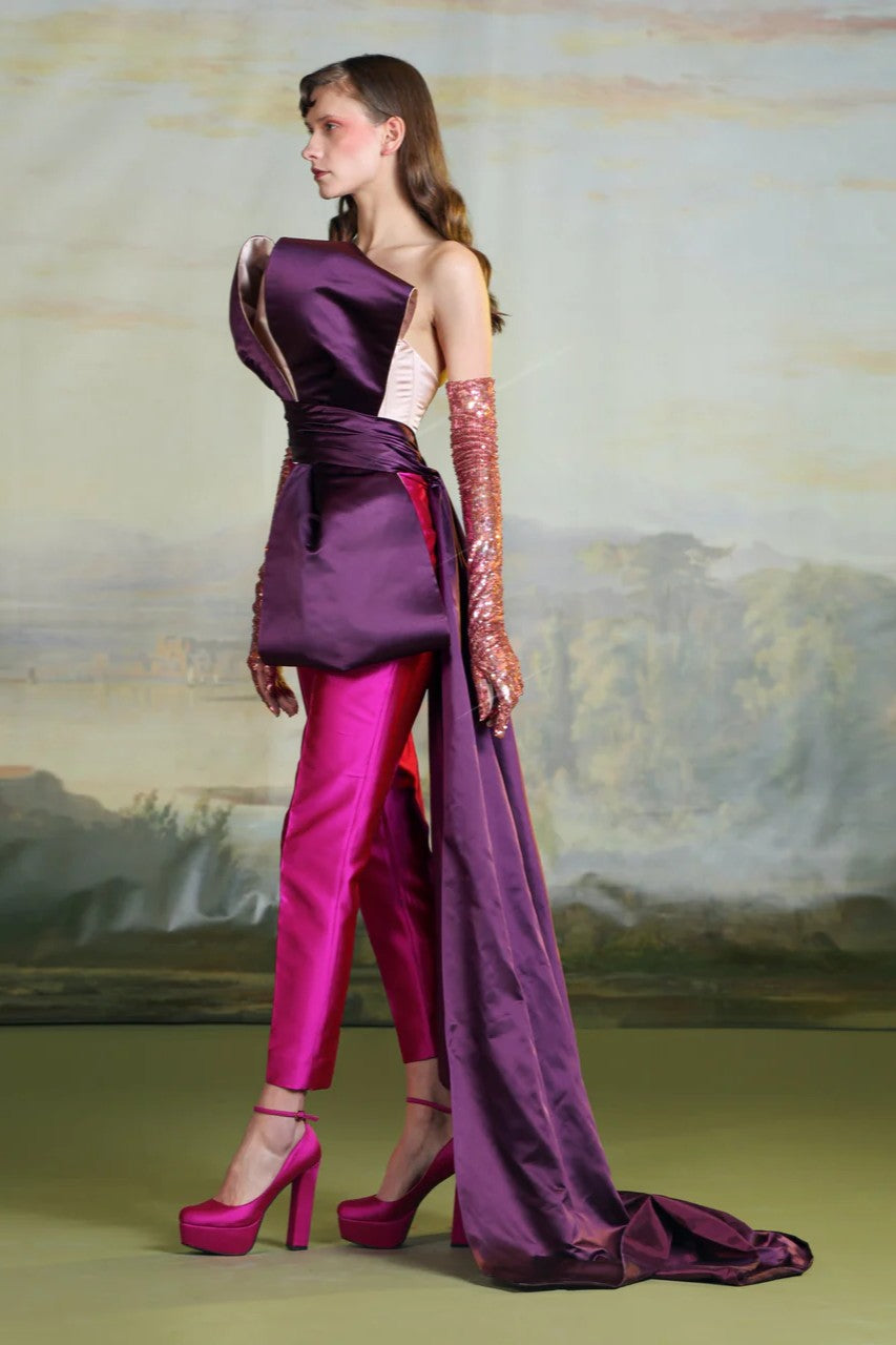 Structured Bow Top and Trousers
