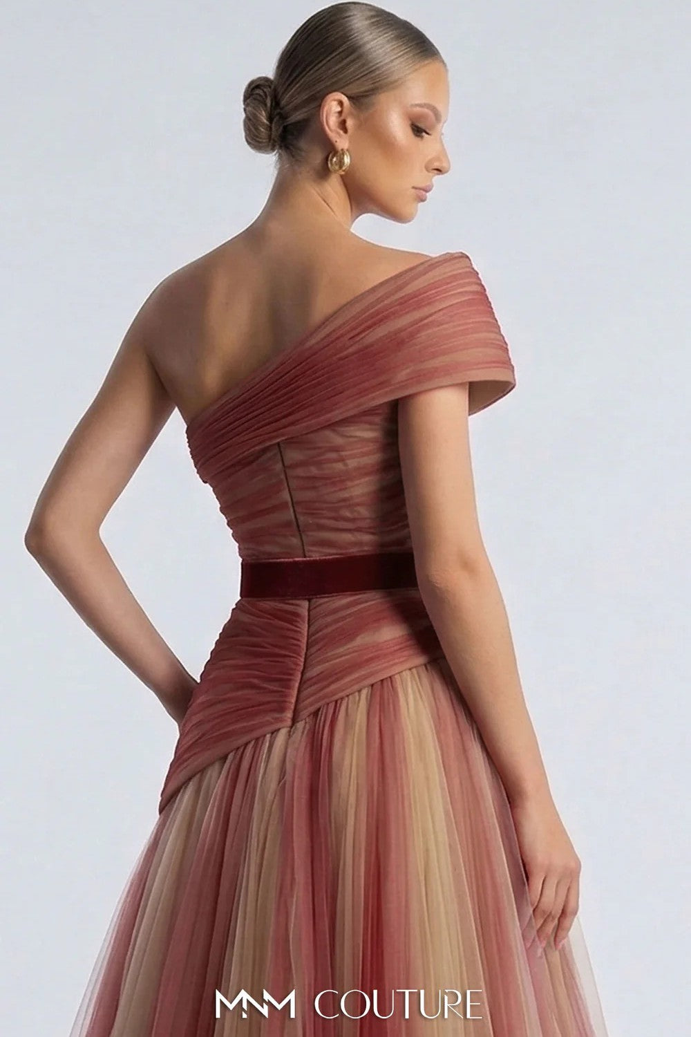 Gradient Tulle A-Line Gown