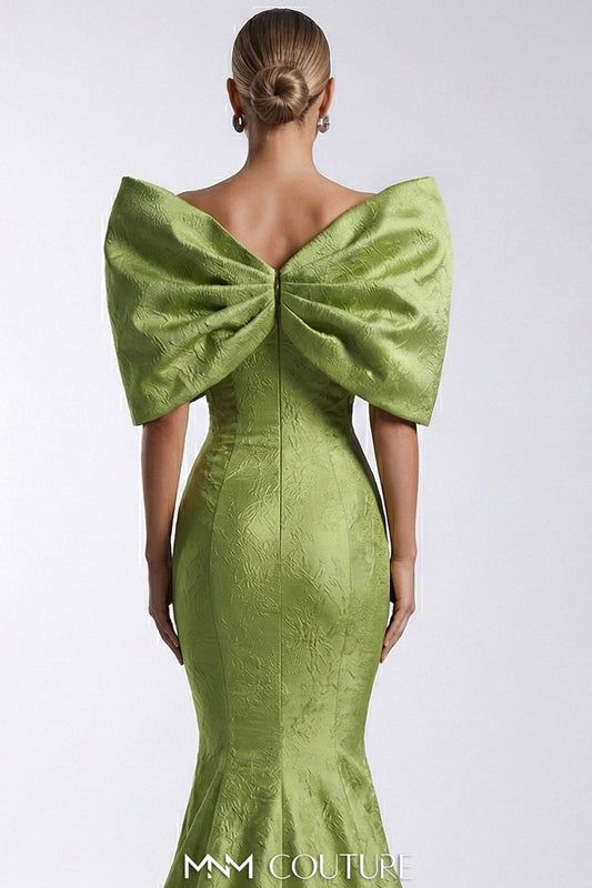 Embroidered Bow Mermaid Gown