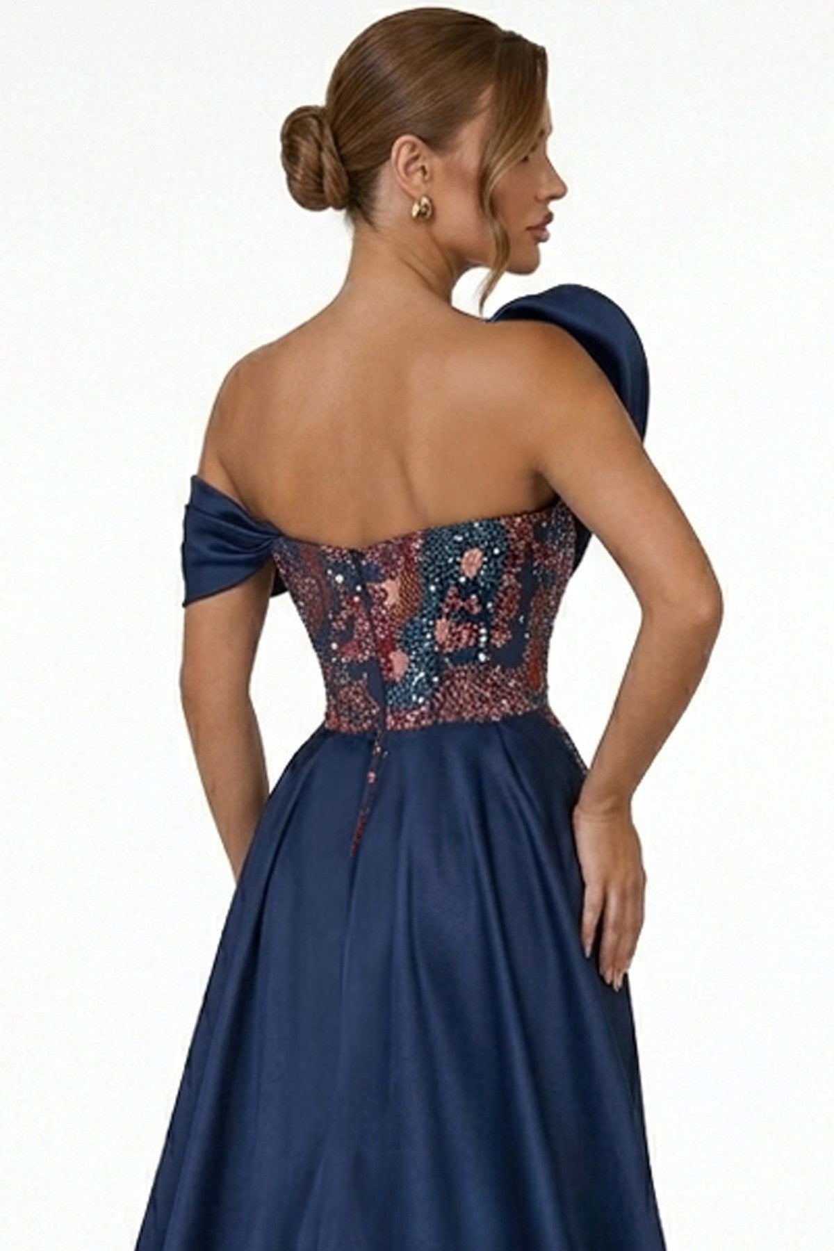Sequined Mermaid Gown with Overskirt