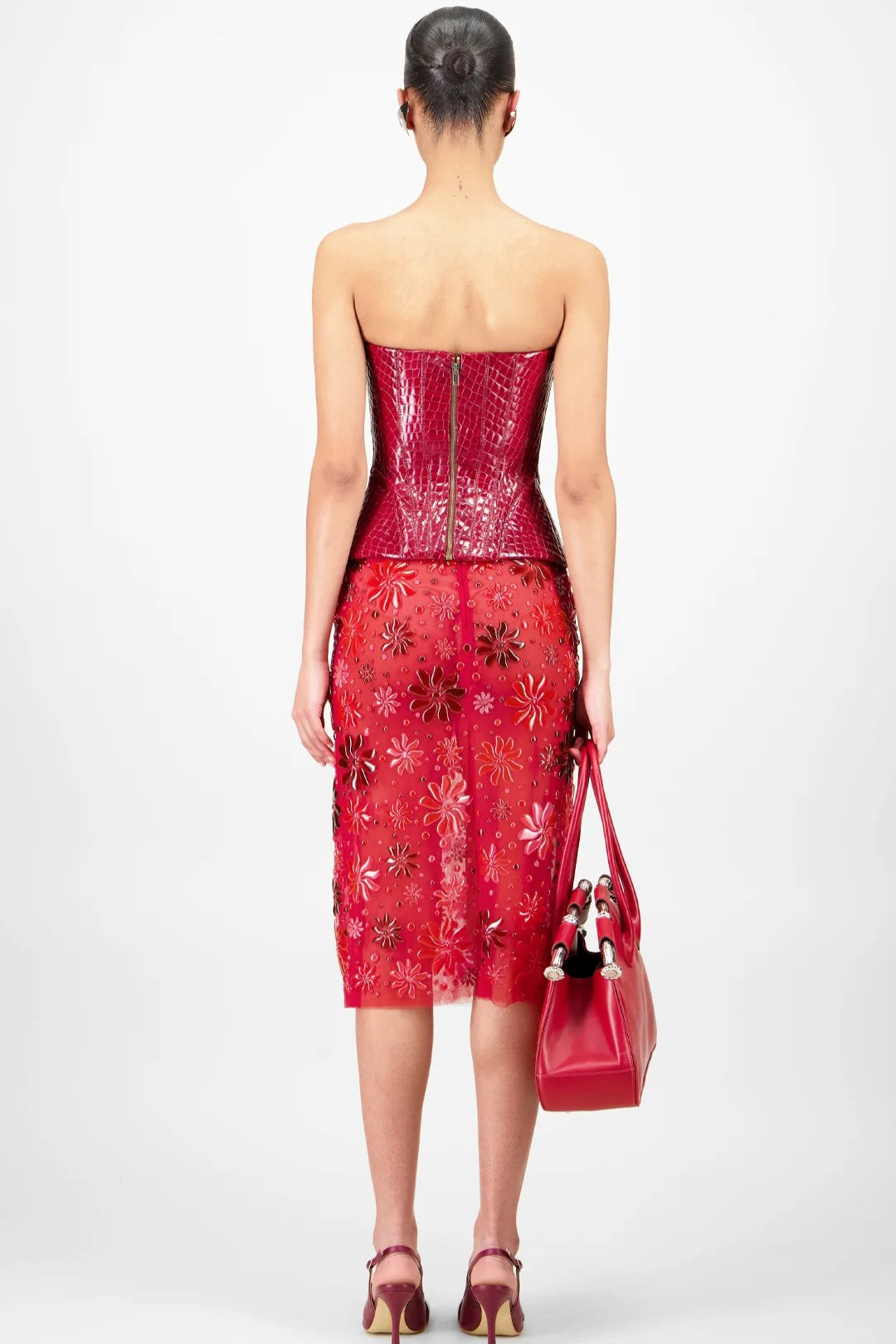 Crocodile Leather Corset & Skirt