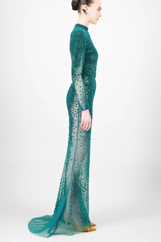 Beaded Long Dress