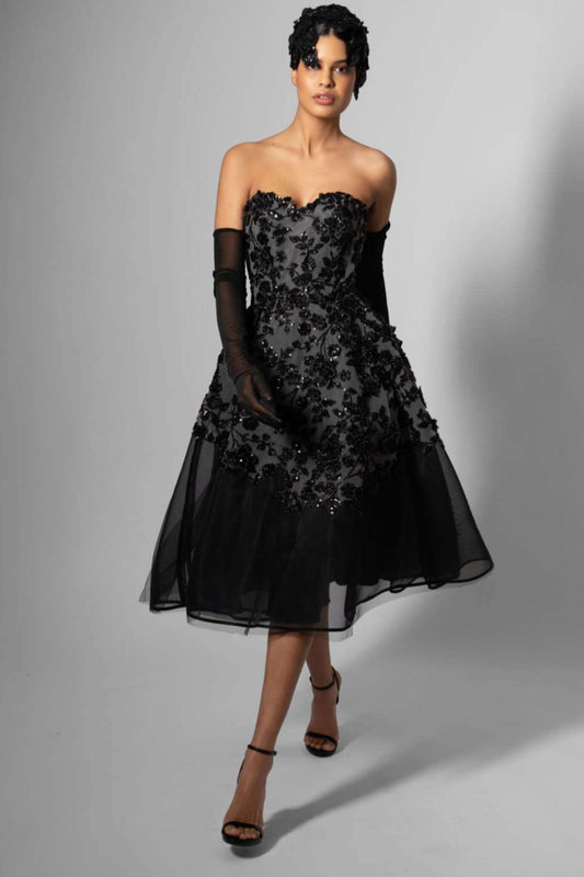 Vestido de gala floral