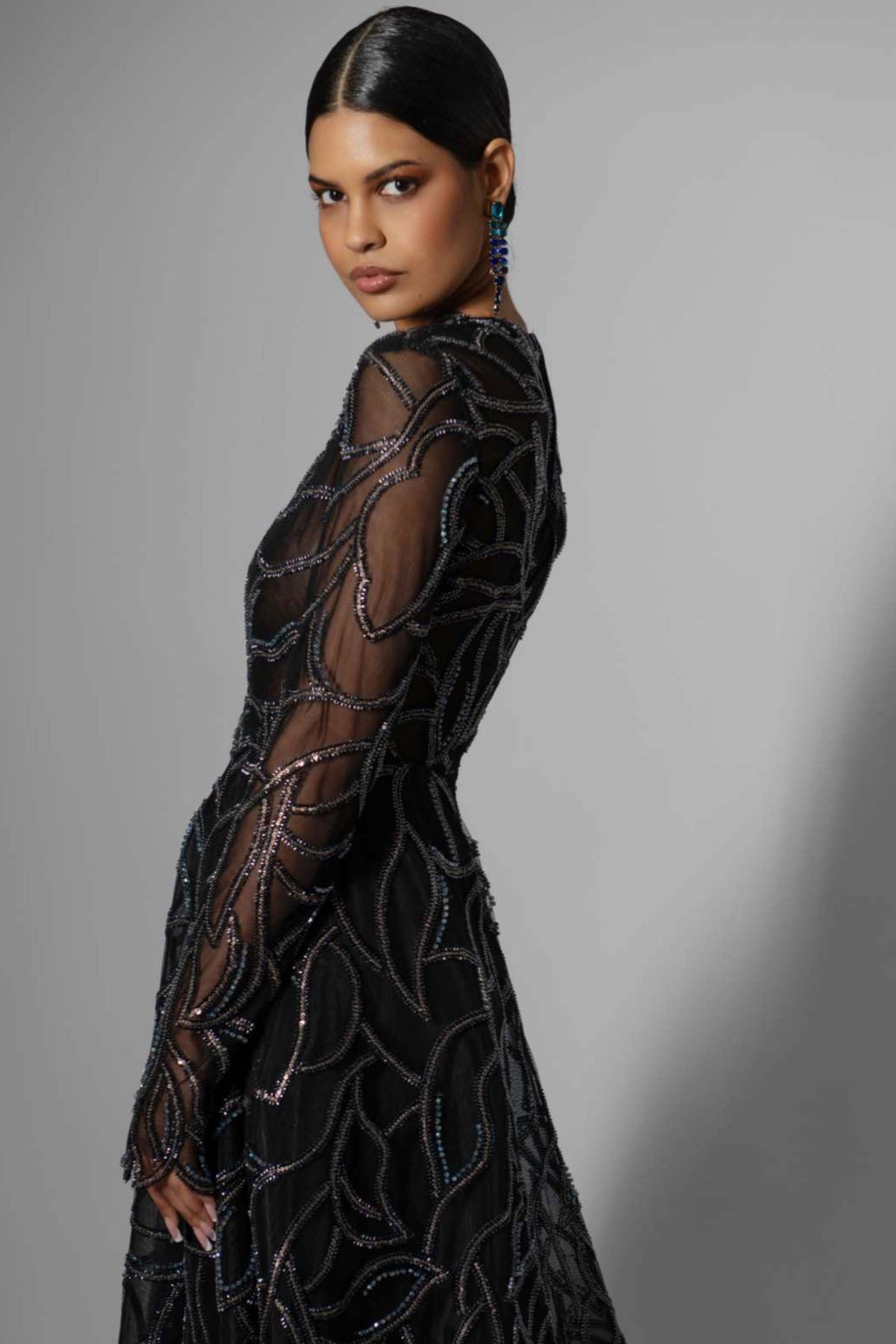 Long Sleeve Embroidered Dress