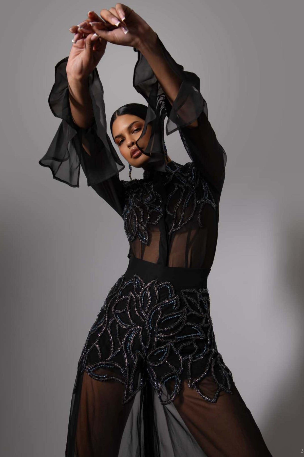 Sheer-Leg Trousers