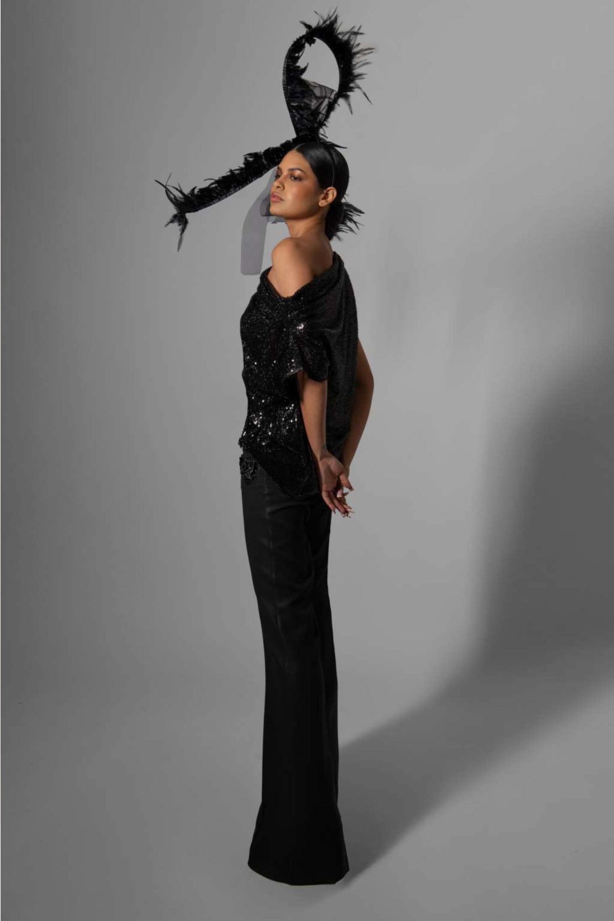 Black Embroidered Trousers
