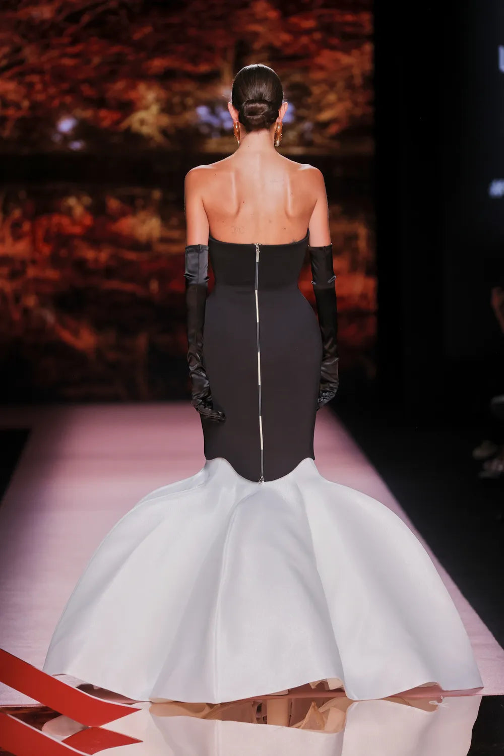 Strapless Fustel Gown