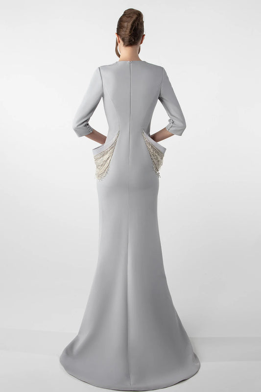 Embroidered Accented Gown