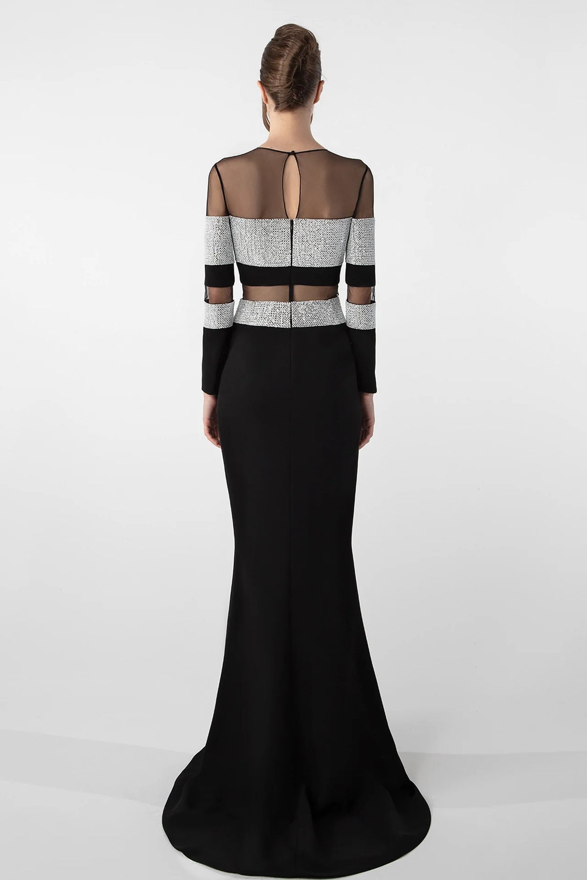 Sheer Panel Gown