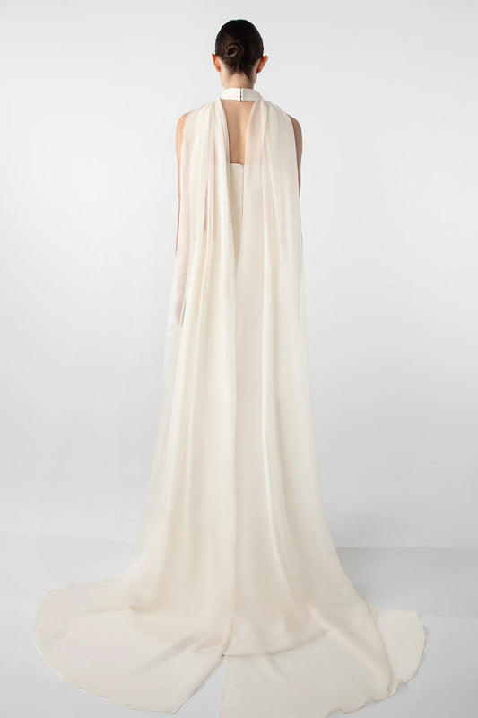 Asymmetrical Strapless Gown