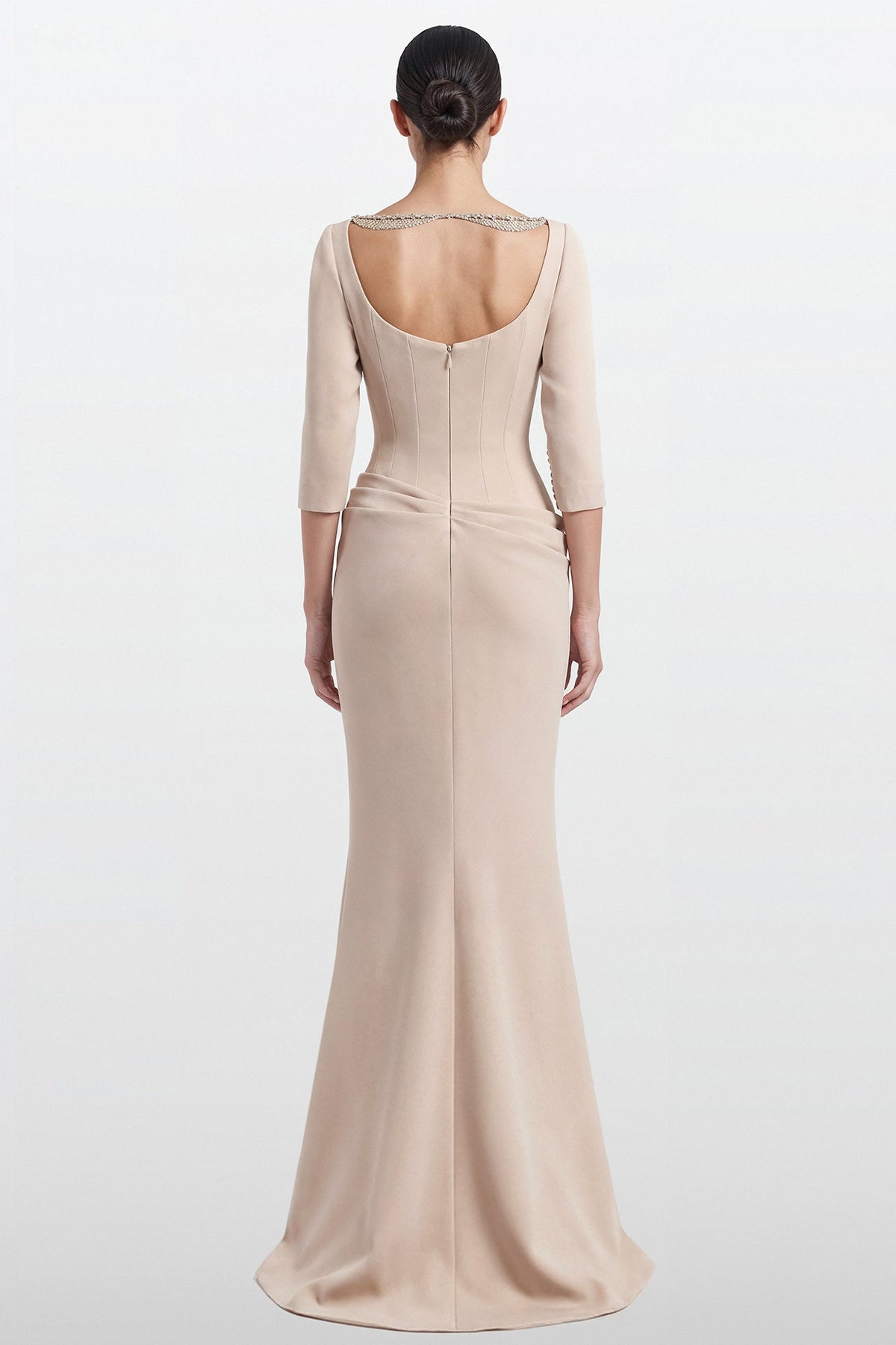 Crystal Embroidered Mermaid Gown