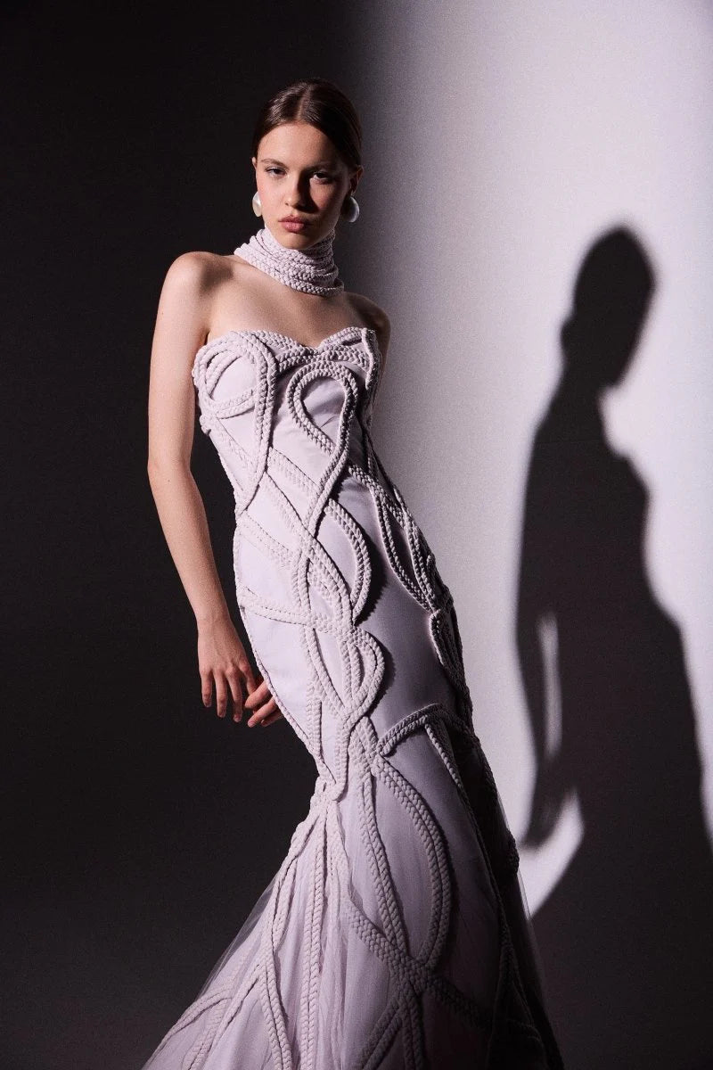Strapless Braided Mermaid Dress