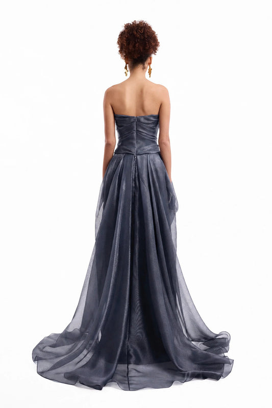 Strapless Draped Dress