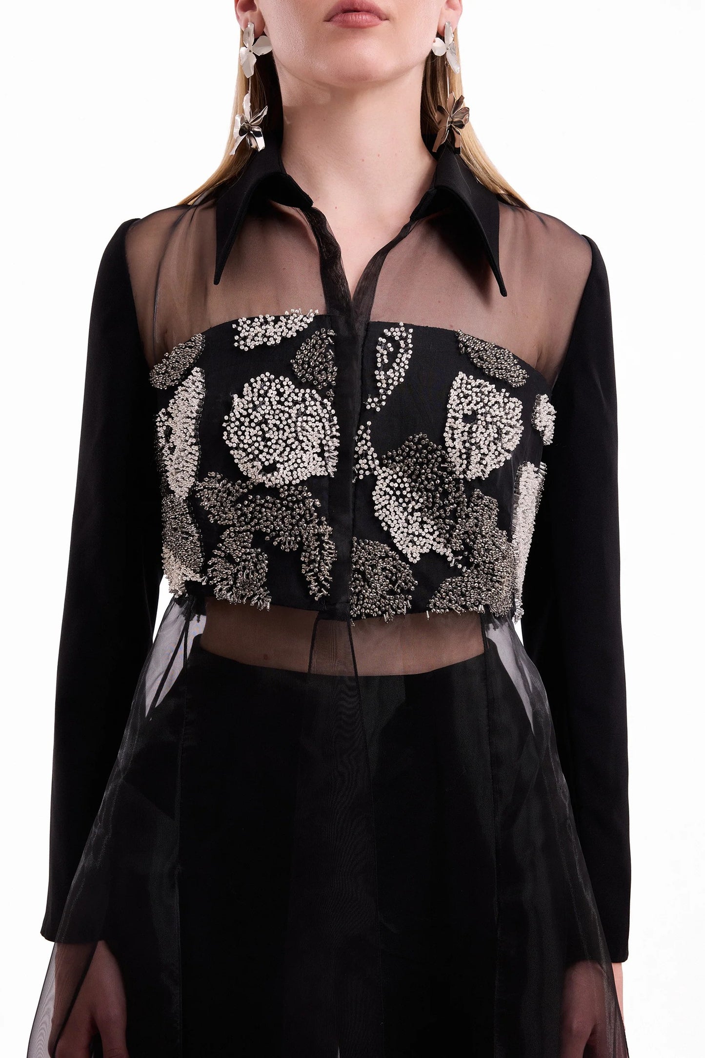 Beaded Shirt and Trouser Set
