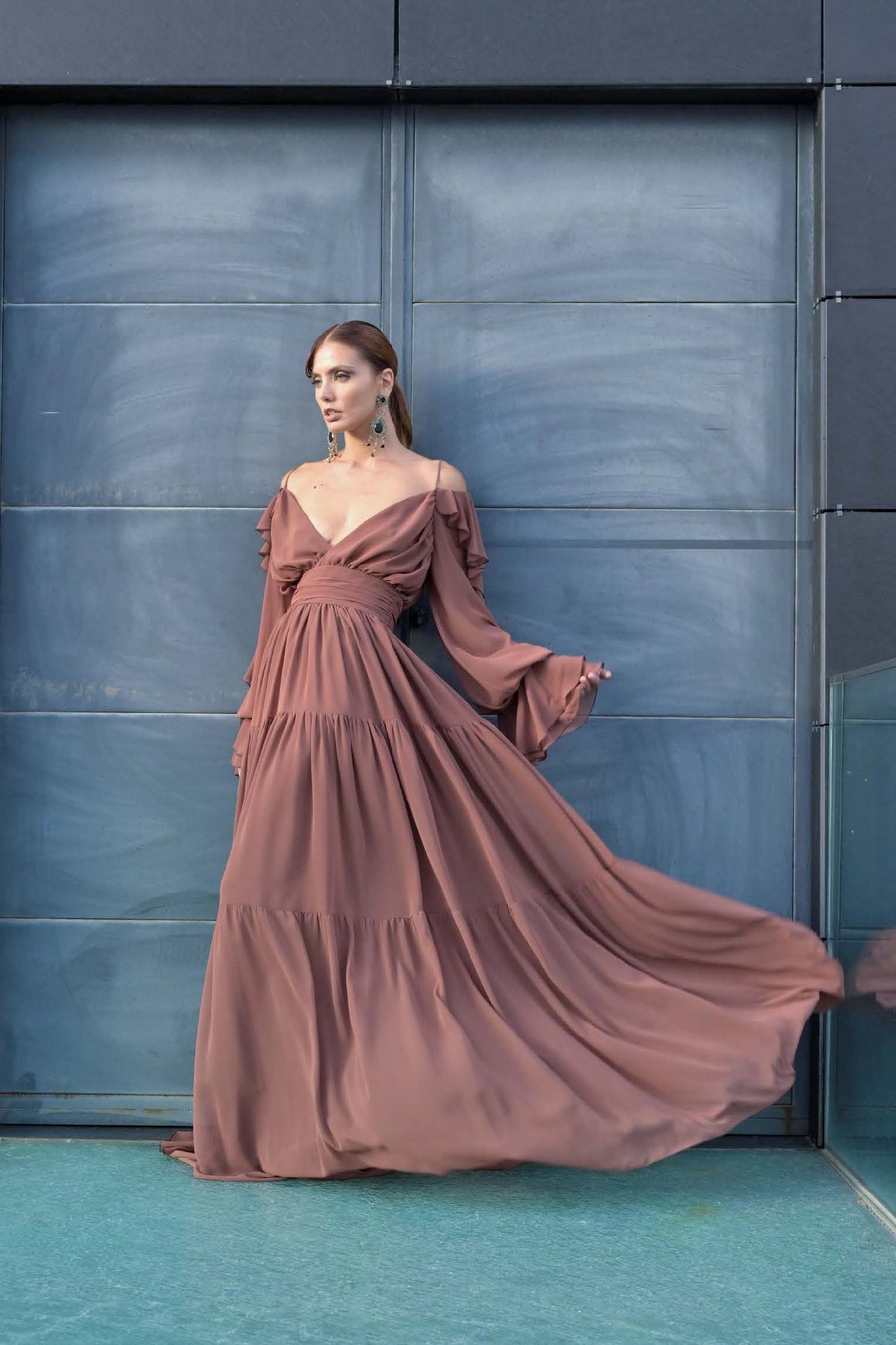 Cold Shoulder Gown