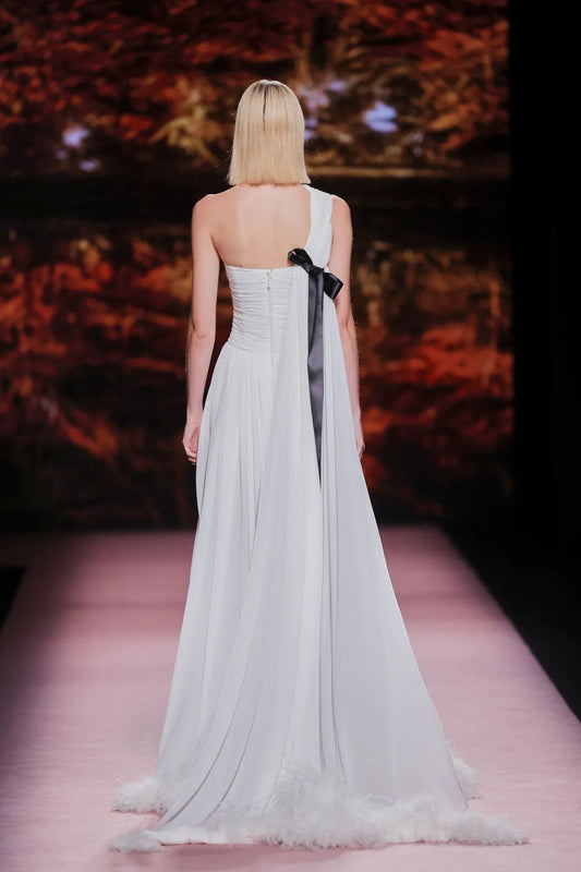 One-Shoulder Gagli Gown
