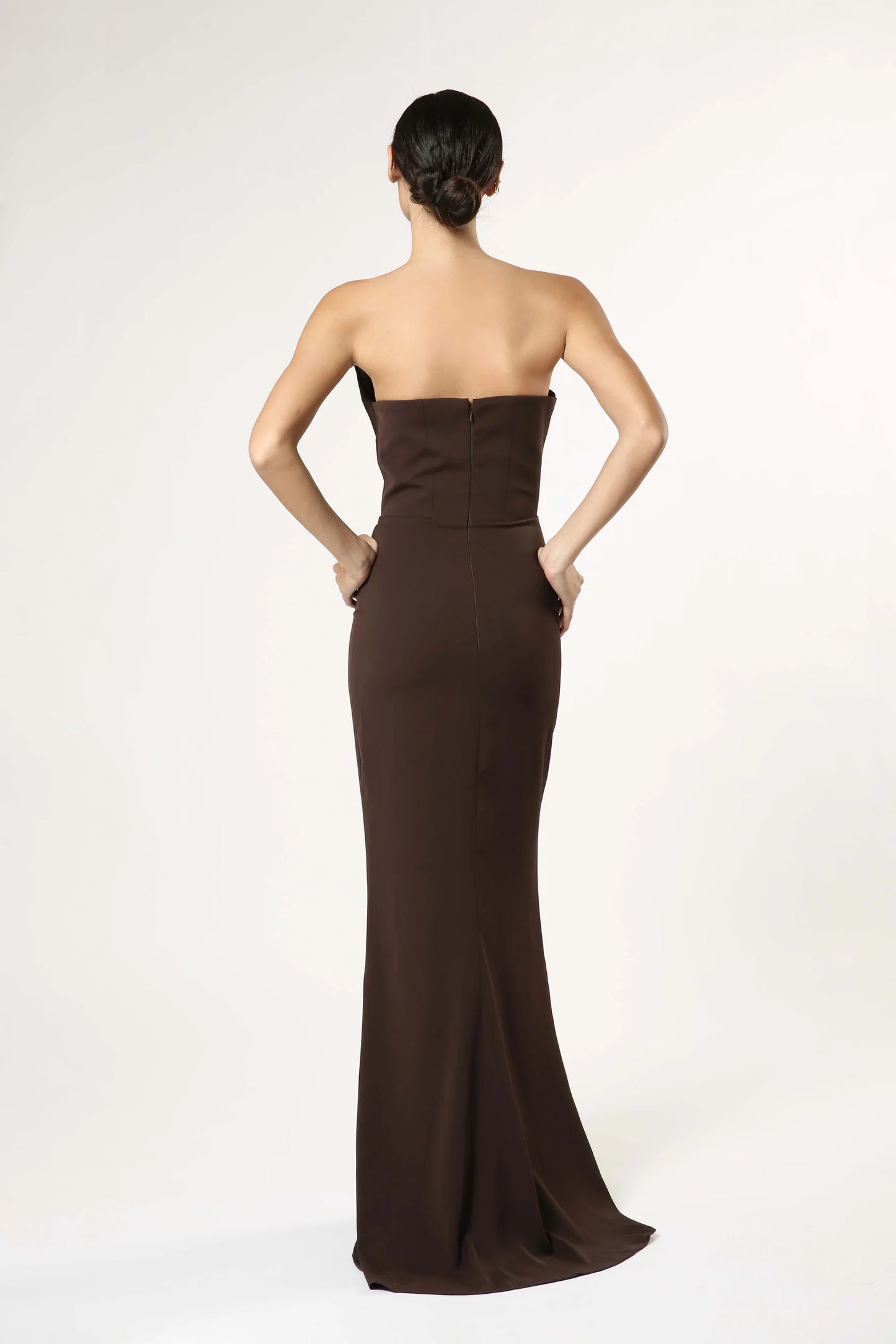Strapless Crepe Gown