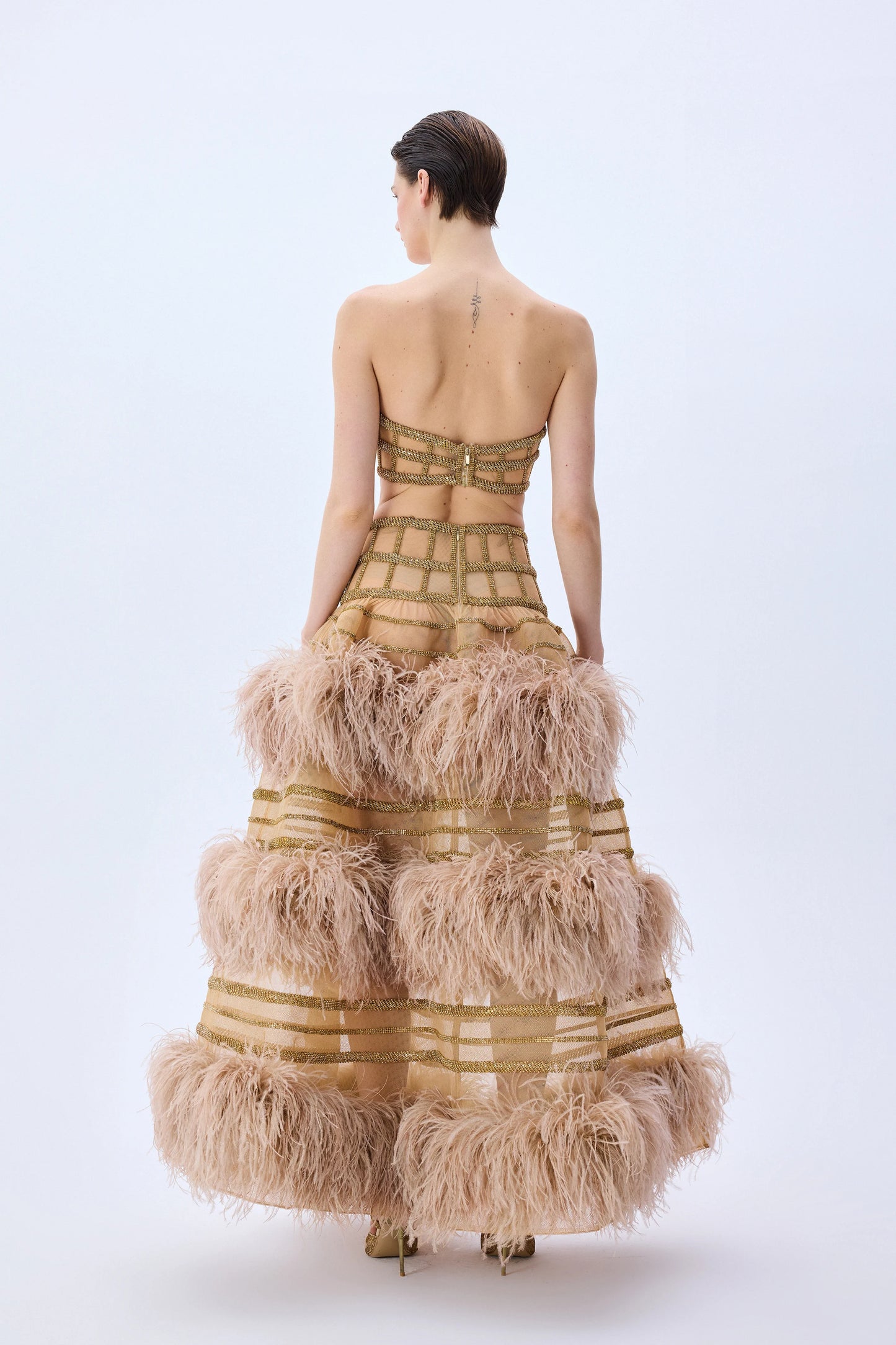 Gold Crystal Chain Corset