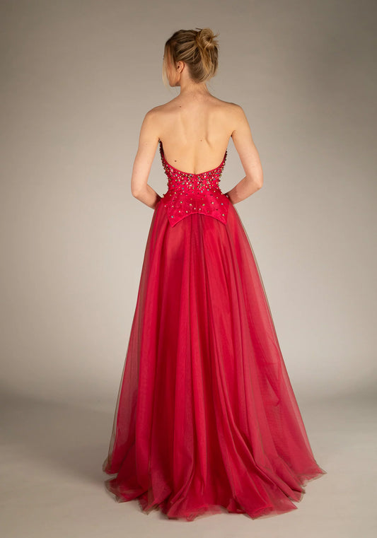 Strapless Beaded Dress