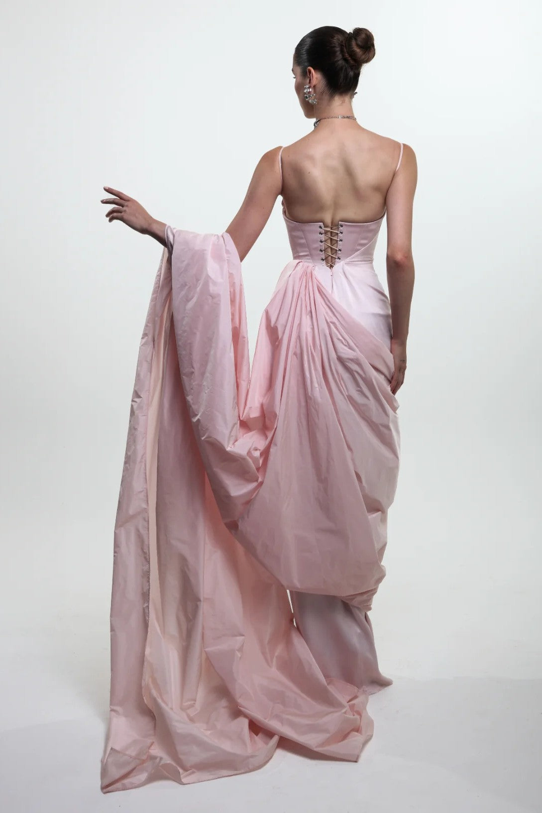 Sleeveless Draped Gown
