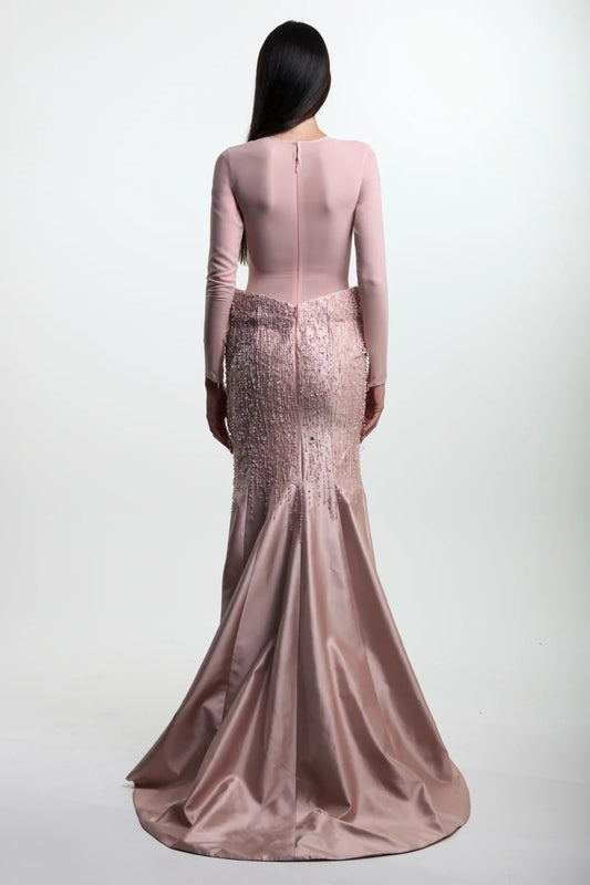 Long Sleeve Mermaid Gown