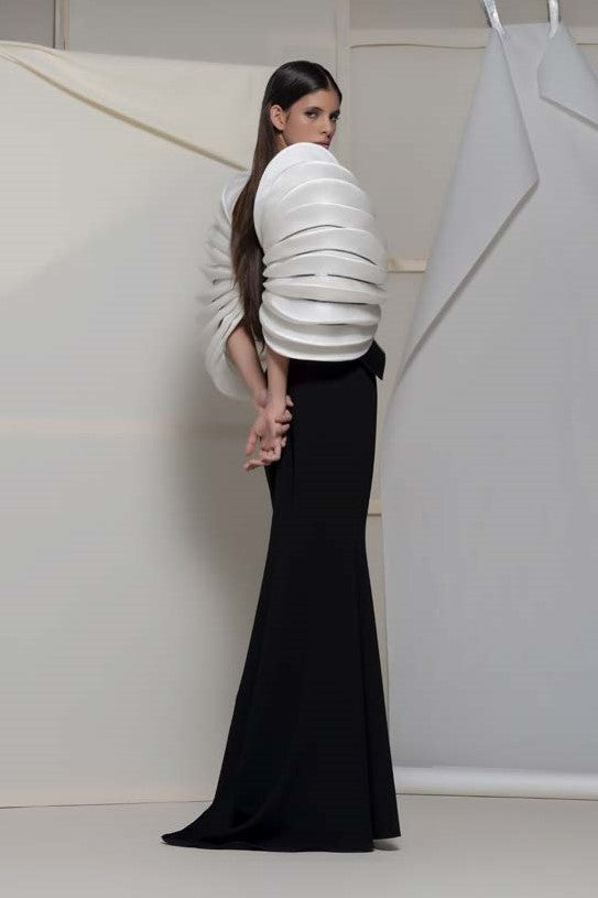 Albenga Accordion Sleeve Gown