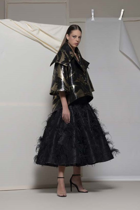 Atzara Strapless Midi Dress and Jacket
