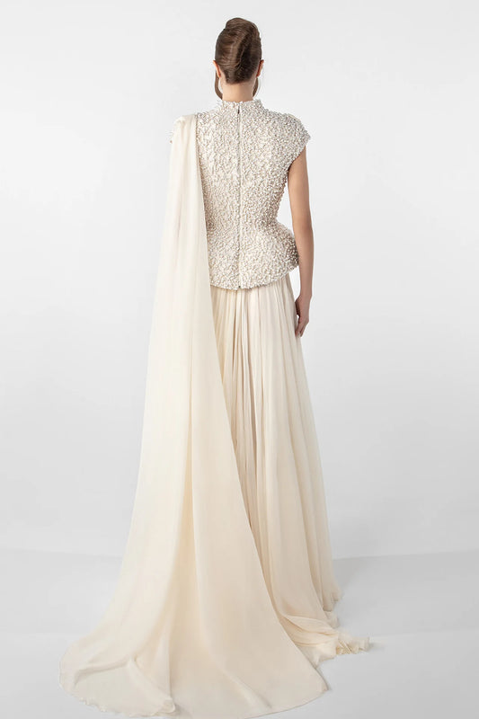 Embroidered Jacket with Skirt