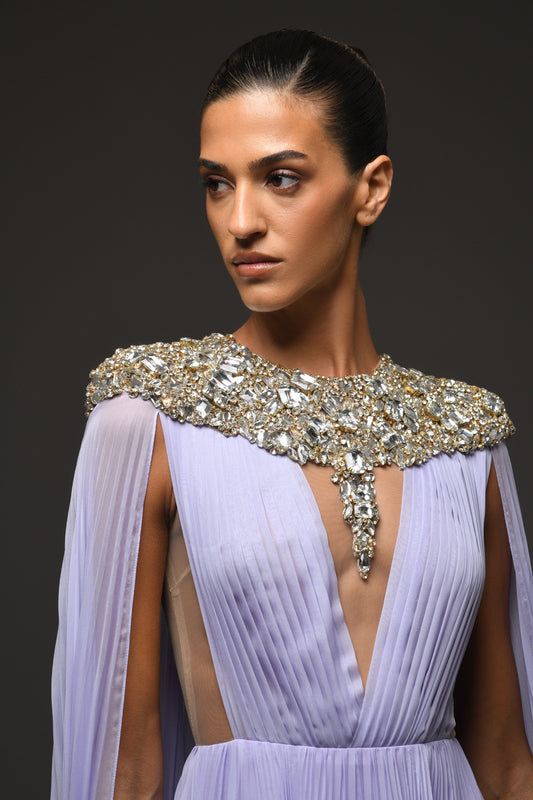 Lilac PlissΓ© Dress