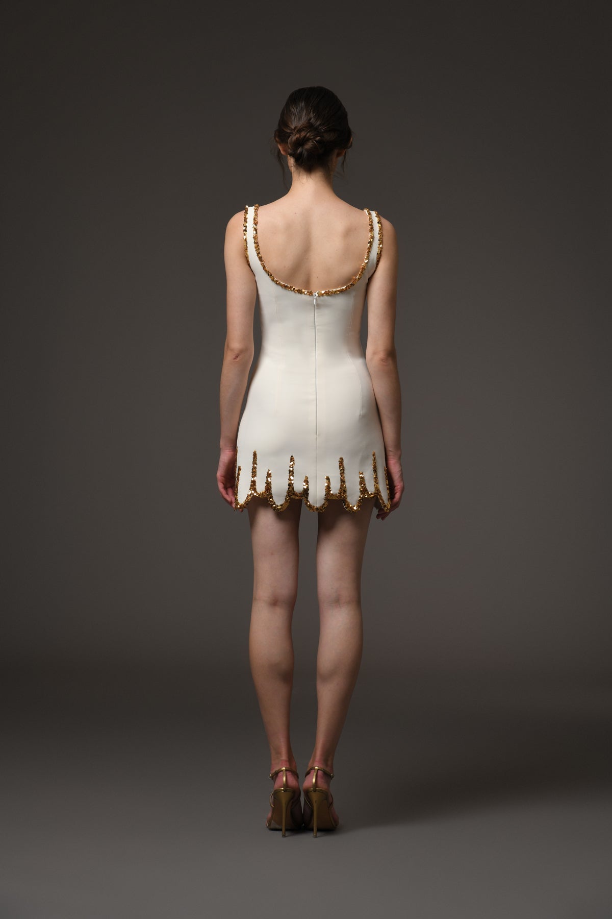 Ivory Short Crêpe Dress